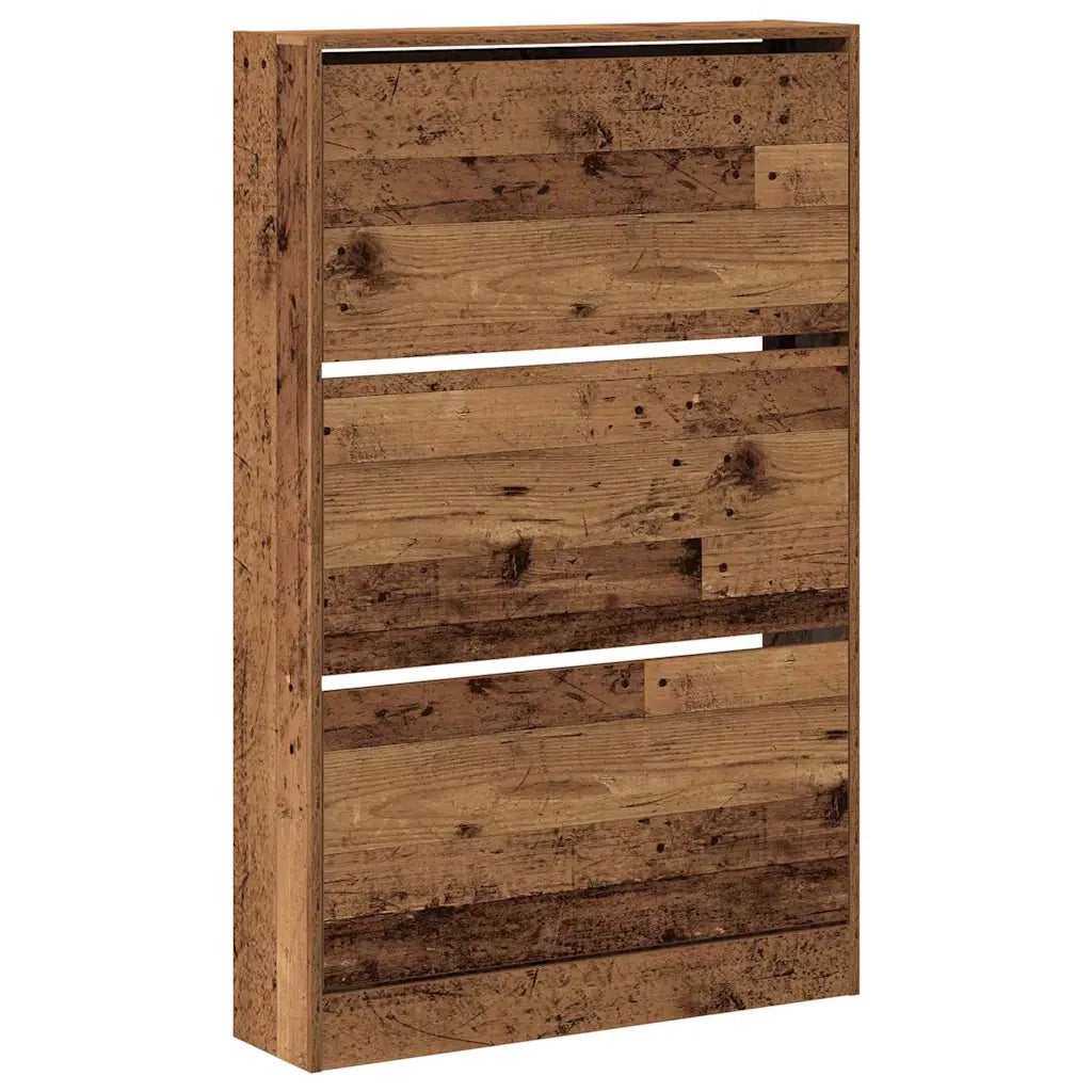 Mobile per scarpe con porta-Scarpiera Legno vecchio 80 x 21 x 125,5 cm