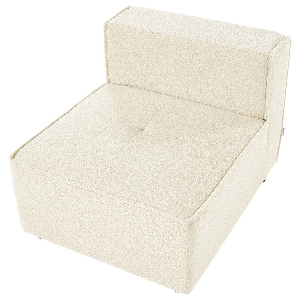 Poltrona modulare Boucle Modulo 1 posto bianco sporco stile moderno