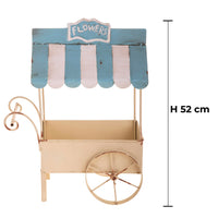 Carrettino 34x18xH52 cm con Contenitore e Tettuccio