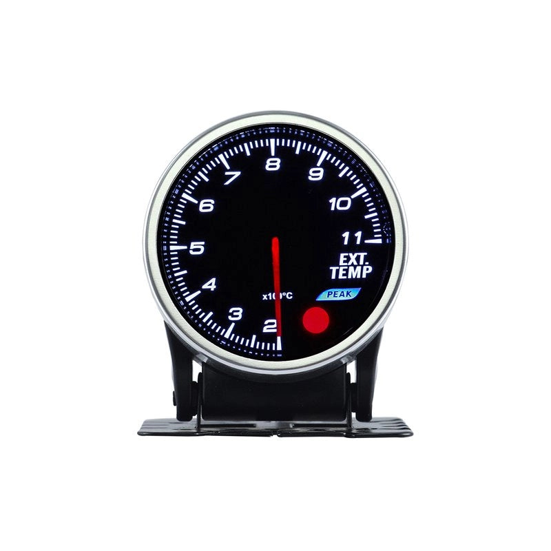 Manometro Analogico Temperatura Gas di Scarico Exhaust Temp Gauge 52mm 12V Auto Doppio Ingresso Alimentazione 10 Colori