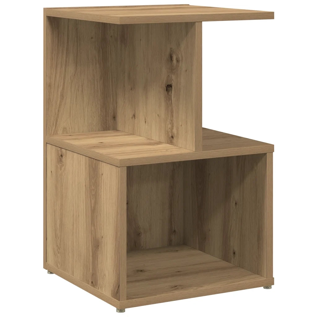 Comodino | Armadio da Notte | Mobiletto da notte Rovere Artigianale 35x35x55 cm in Legno Multistrato