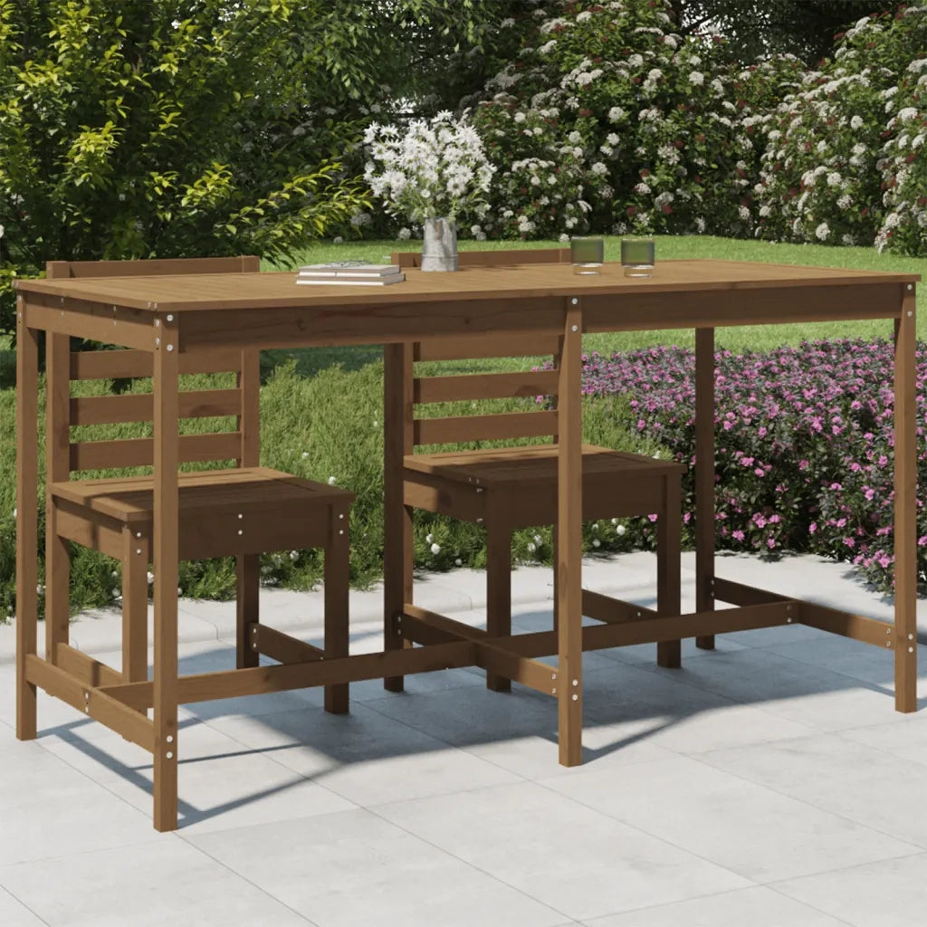 Tavolo da Giardino | Tavolino da esterno Ambra 203,5x90x110cm Legno Massello di Pino