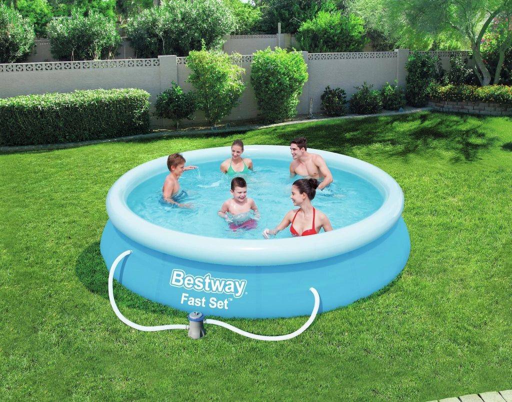 Bestway Fast Set Piscina Autoportante Rotonda mis. 366xh76 cm - colore azzurro - con pompa a filtro