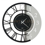 Orologio da parete particolare Full Metal Jack grande Nero e bianco marmo