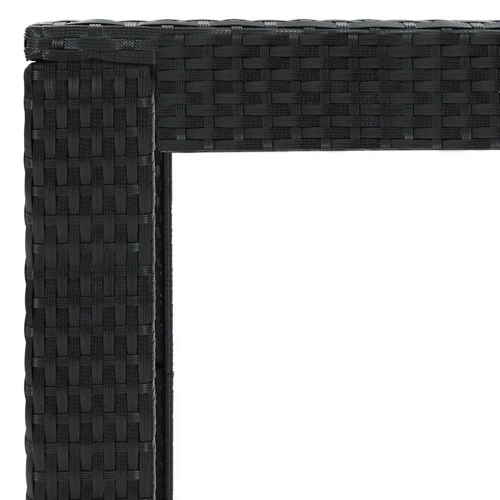 Set Bar da Giardino 5 pz con Cuscini in Polyrattan Nero 3261454