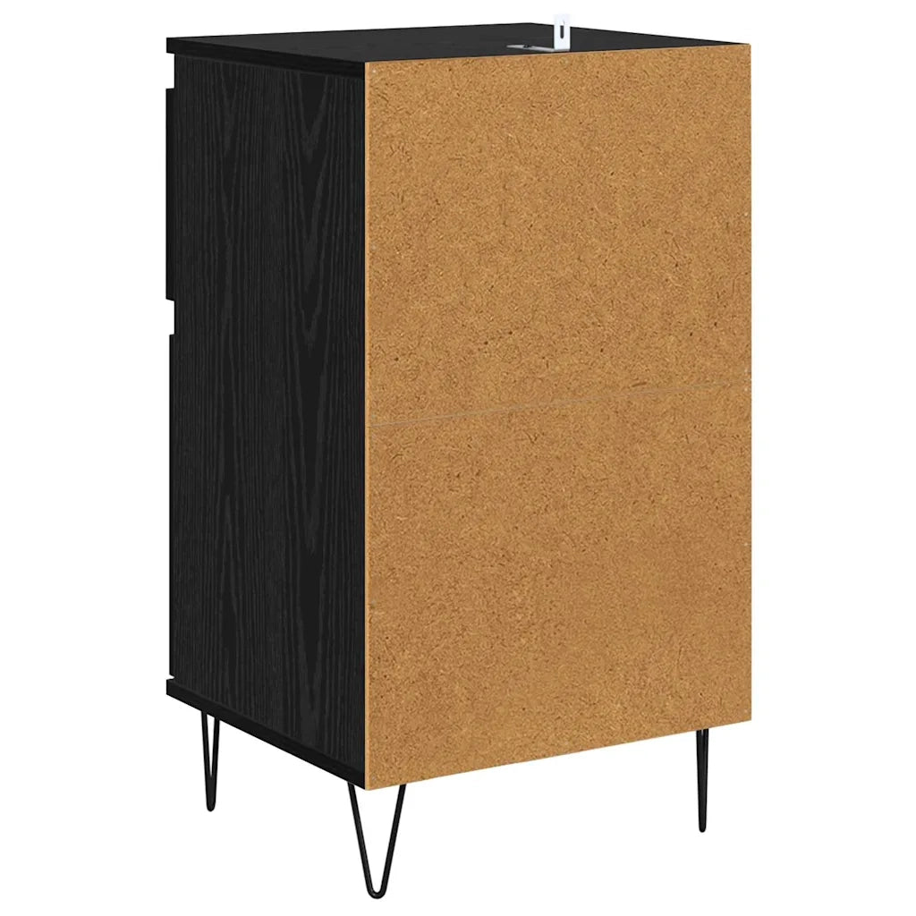 Credenza-Buffet-Armadio da cucina Rovere nero 35 x 40 x 70 cm Legno multistrato 704542