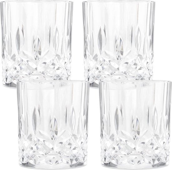 Set di bicchieri da whiskey - 290 ml - 4 bicchieri in confezione regalo - Resistente al lavastoviglie.