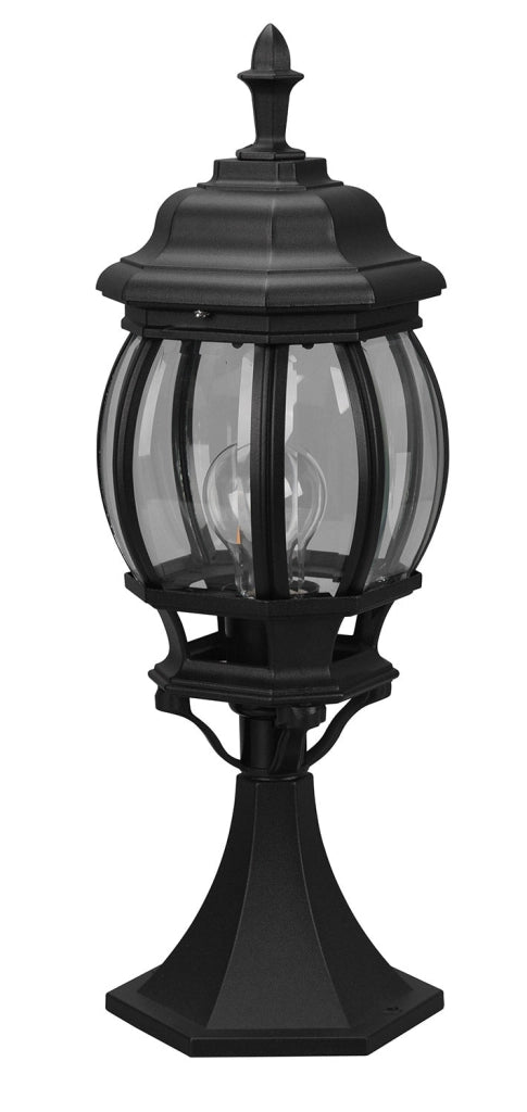 Lampada Palo da Esterno Attacco E27 in Alluminio Nero Opaco