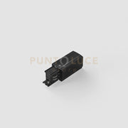 LED-RAIL-NEST-DX-DA-NER INNESTO DESTRO ENTRATA L N + CAVO DI TERRA PER BINARIO TRIFASE RAIL NERO DALI