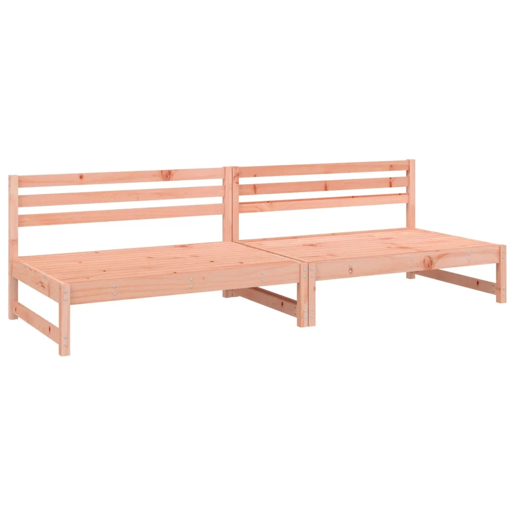 Divano componibile-Divani Centrali Giardino 2pz 120x80cm Legno Massello Douglas