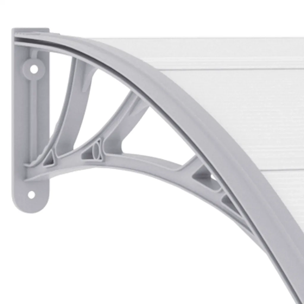 Pensilina per Porta Grigia e Trasparente 120x75 cm in PC CFW6657967