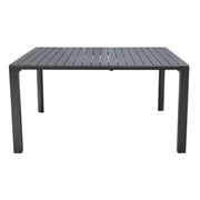 Tavolo Giacinto 100/150X150 Antracite - Gambe Scorrevoli Moia