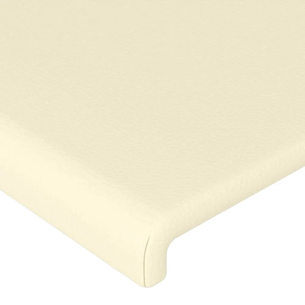 Testiera | Testata ad Orecchio Crema 147x16x118/128 cm in Similpelle