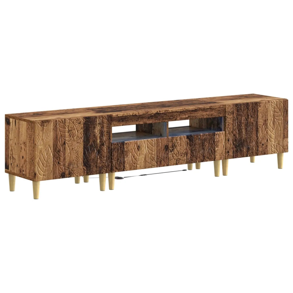 Mobile TV LED a 5 pezzi Legno antico Legno ingegnerizzato 3416769