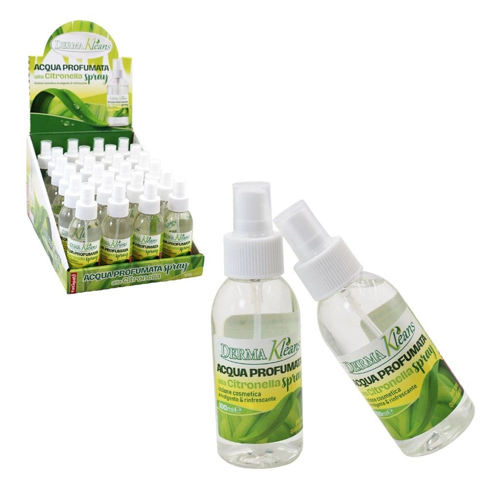 Trade Shop - Set 24pz Acqua Profumata Alla Citronella Spray Da 100ml Repellente Naturale Insetti 484294 -