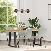 vidaXL Sedie da Pranzo 4 pz Grigio Chiaro in Velluto