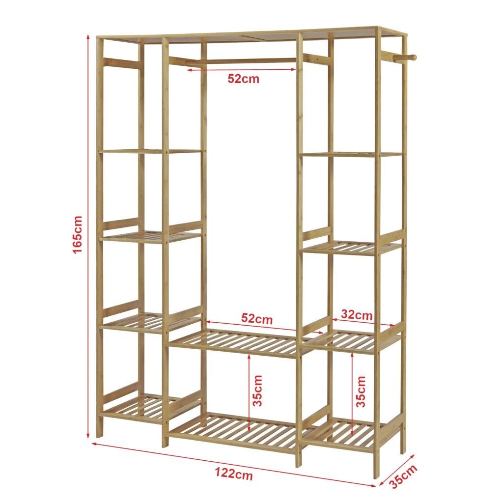 Stand Appendiabiti Ilomantsi in Bambù 165 x 122 x 35 cm [en.casa]