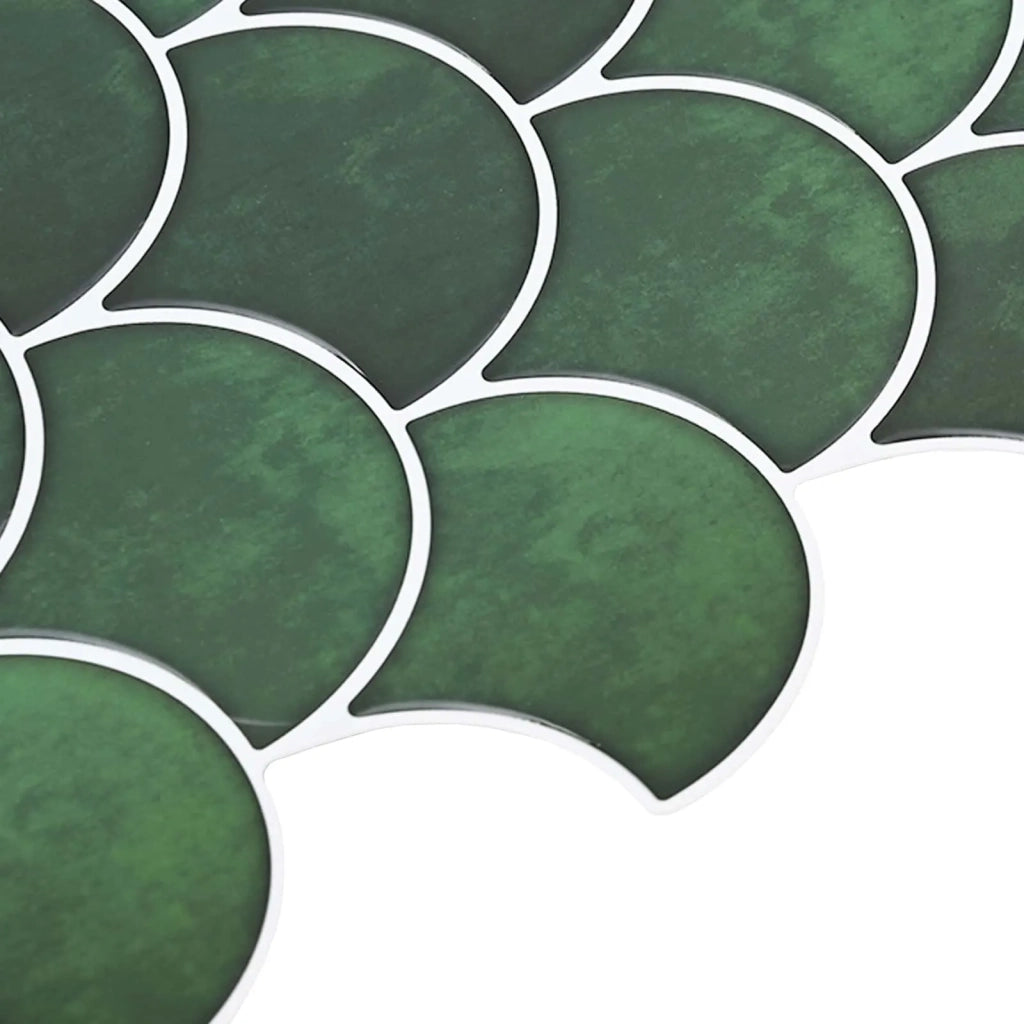 Piastrella a scaglie di pesce 50 pcs Verde Scuro 30 x 30 cm