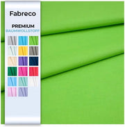 Tessuto in Cotone 100% Premium per Metro, Pieno, 160 cm | 220 g/m - Soffice, Duraturo e Idrorepellente | Tessuti per Sartoria e Decorazione | Tessuti per Metro - Stoffa | Verde