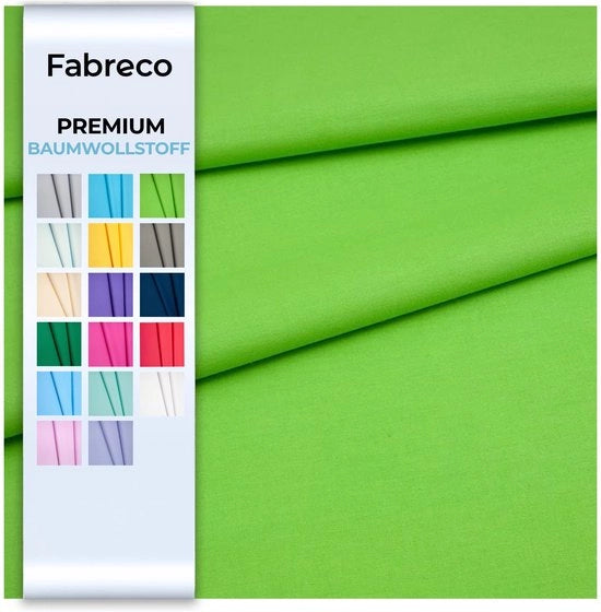 Tessuto in Cotone 100% Premium per Metro, Pieno, 160 cm | 220 g/m - Soffice, Duraturo e Idrorepellente | Tessuti per Sartoria e Decorazione | Tessuti per Metro - Stoffa | Verde