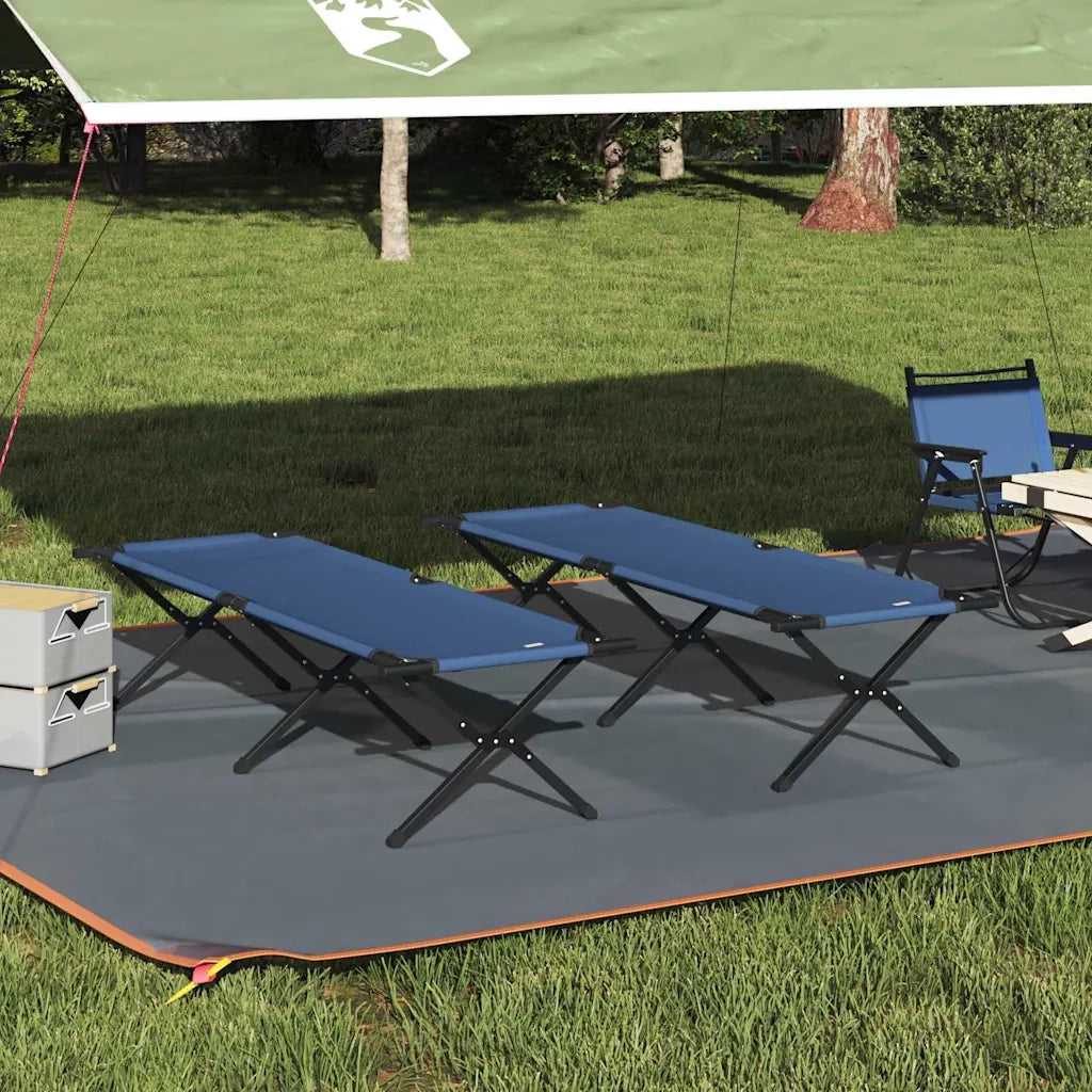 Letto da campeggio pieghevole 2 pz Blu 193 x 69 x 45 cm CFW2013538