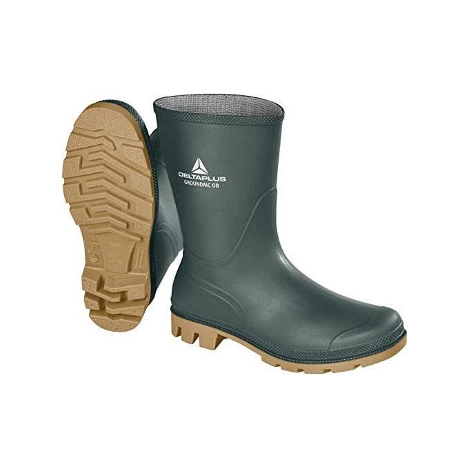 Deltaplus Groundmc Ob Sra, Stivali da Lavoro Antiscivolo, Verde-Beige, Taglia 46