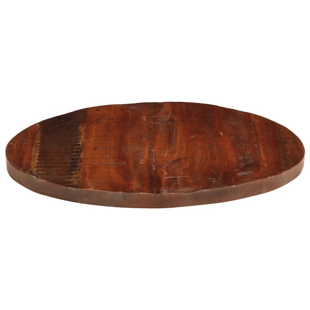 Piano per Tavolo Ø 90x3,8 cm Rotondo Legno Massello di Recupero 370045