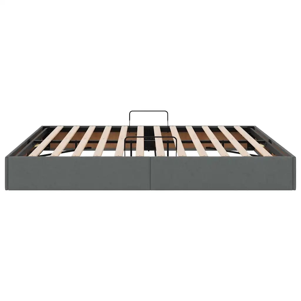 Letto con Contenitore Grigio Scuro 180 x 200 cm Tessuto 3370050