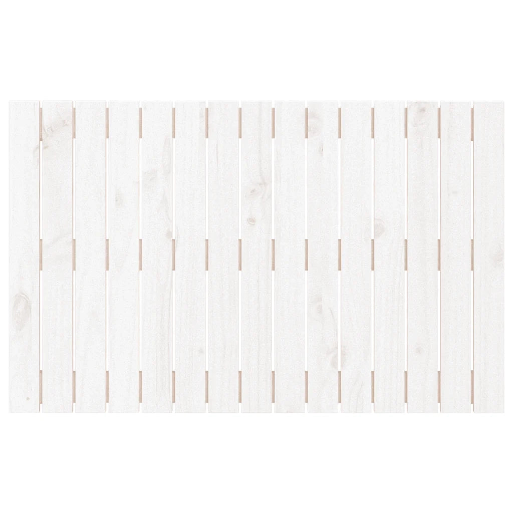 Testiera da Parete Bianca 95,5x3x60cm in Legno Massello di Pino
