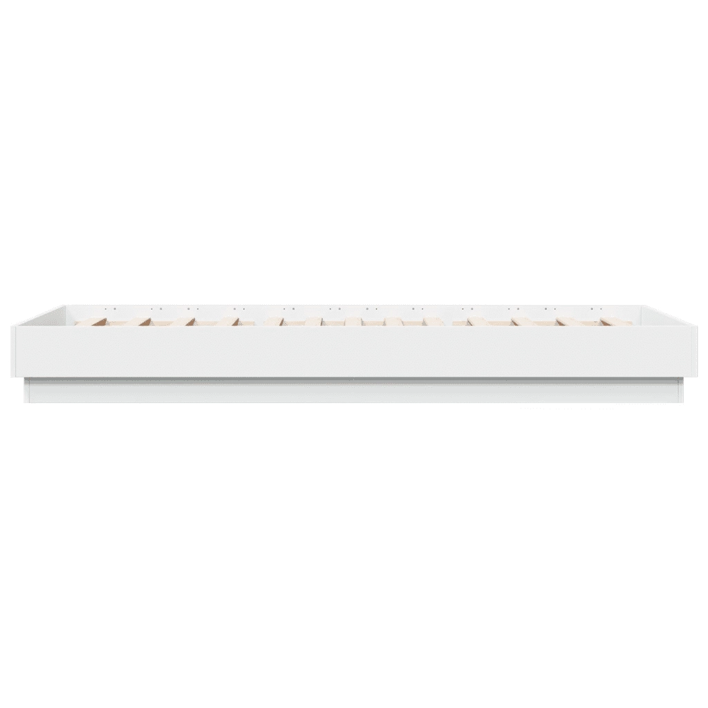 Giroletto con LED-Struttura Letto Bianco 100x200 cm