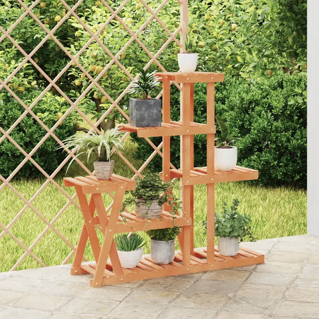 Portafiori-Supporto per Piante-Rastrelliera per Fiori 95x25x96 cm in Legno Massello di Abete 156922