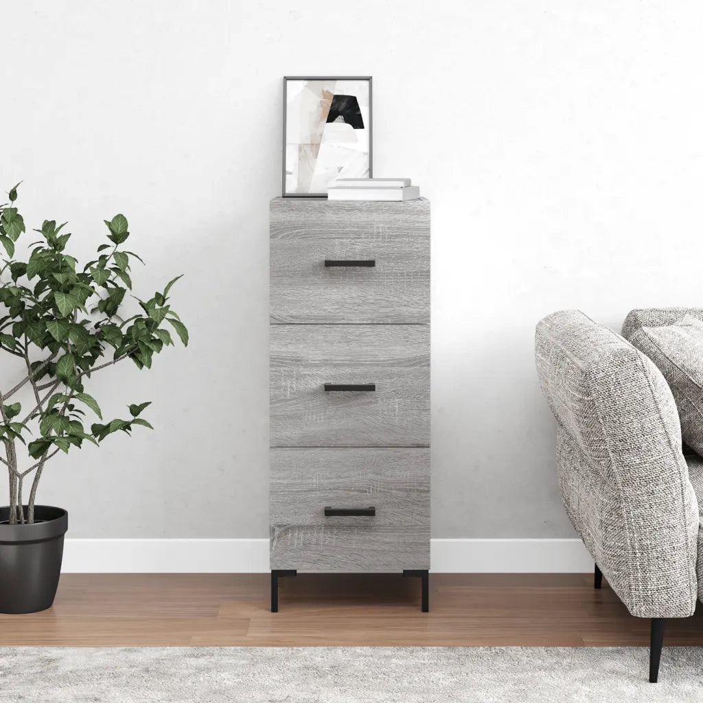 Credenza | Madia | Buffet da pranzo | Armadio da pranzo Grigio Sonoma 34,5x34x90 cm in Legno Multistrato