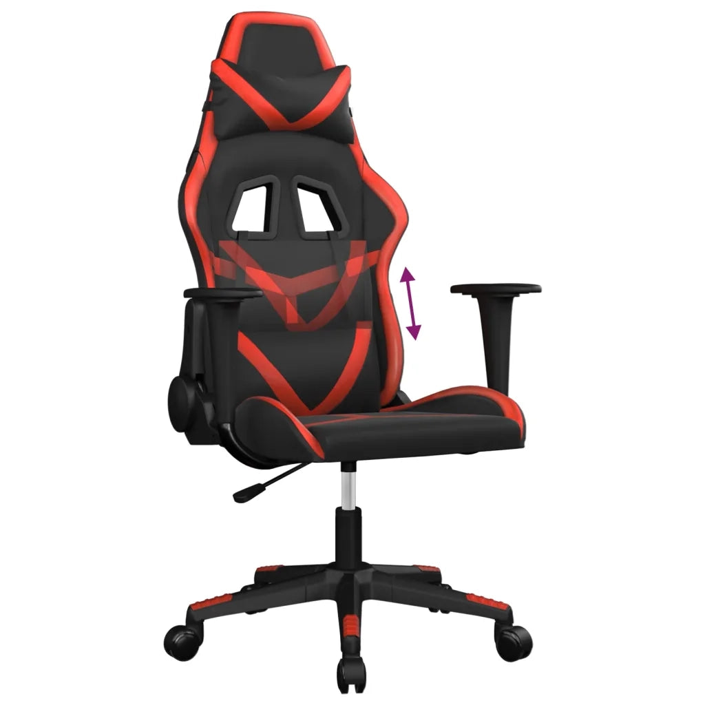Sedia da Gaming | Sedia da e-sports Nera e Rossa in Similpelle