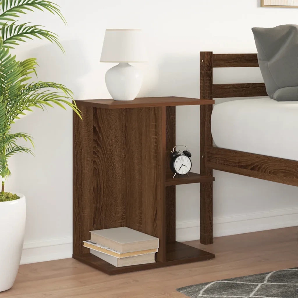 Comodino | Armadio da Notte | Mobiletto da notte Rovere Marrone 40,5x31x60 cm in Legno Multistrato