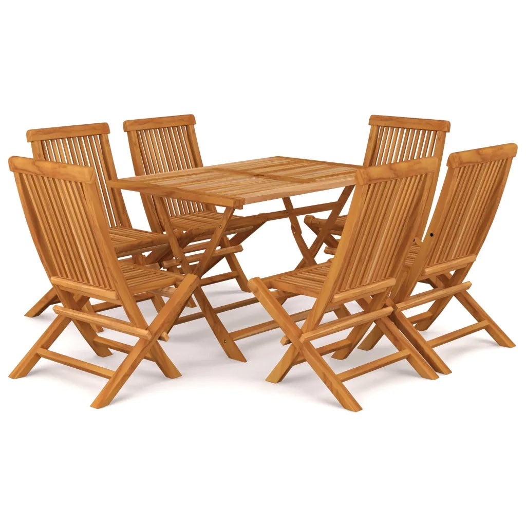 Set da Pranzo da Giardino 7 pz in Legno Massello di Teak 3059602