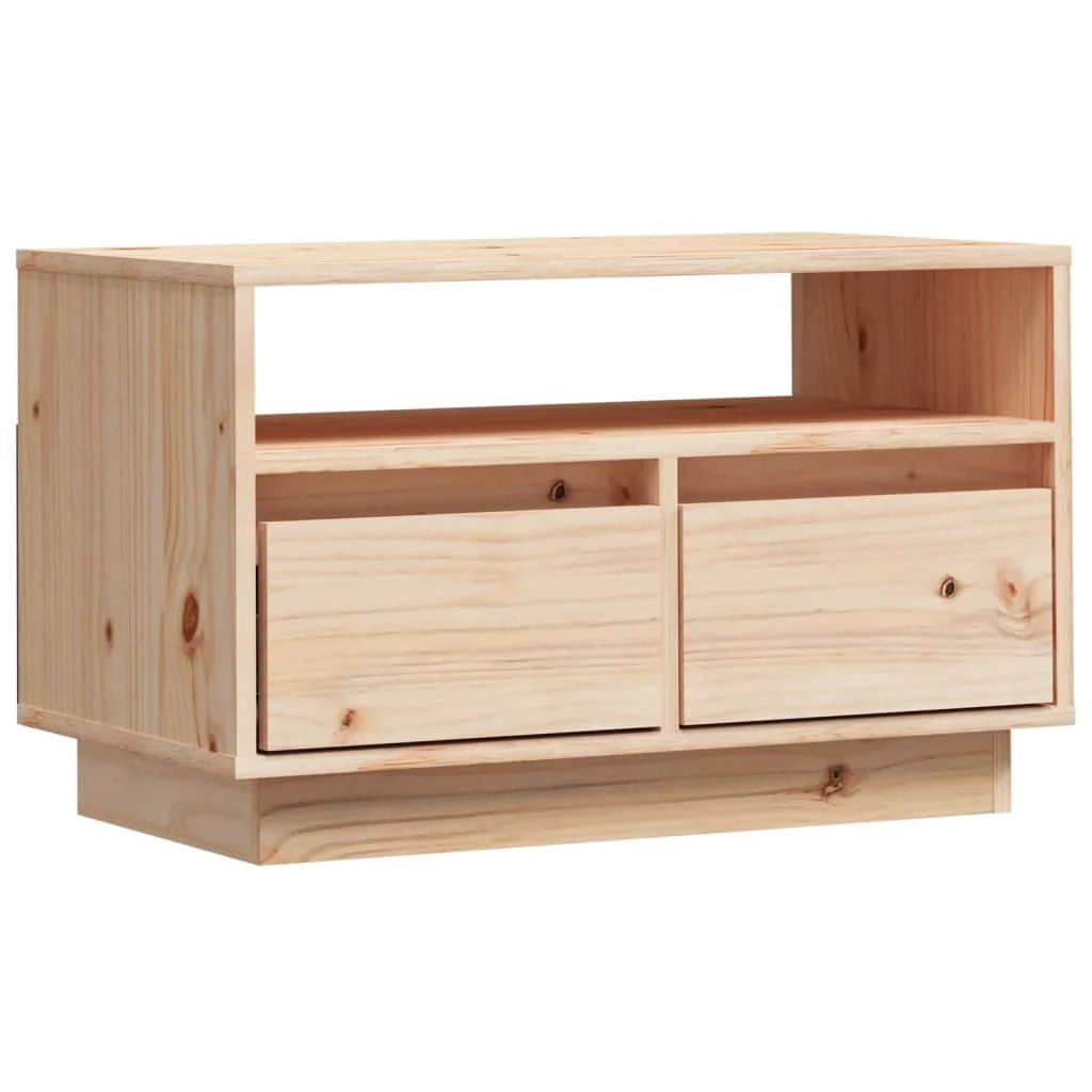 Mobile TV multimediale scaffale TV credenza mobile TV sala da pranzo soggiorno camera da letto 60 x 35 x 37 cm legno massello di pino marrone 02_0026138