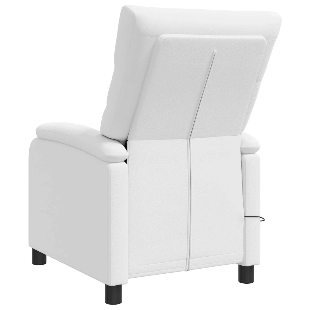 Divano Sedia-Poltrona Massaggiante Bianco Similpelle 360736