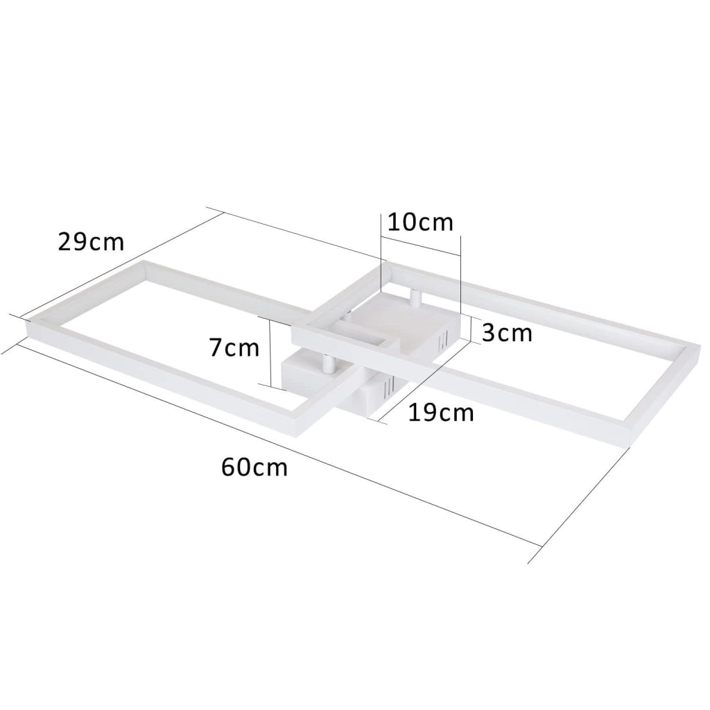 ZMH Lampada da soffitto a LED con telecomando e dimmerabile per soggiorno e ufficio