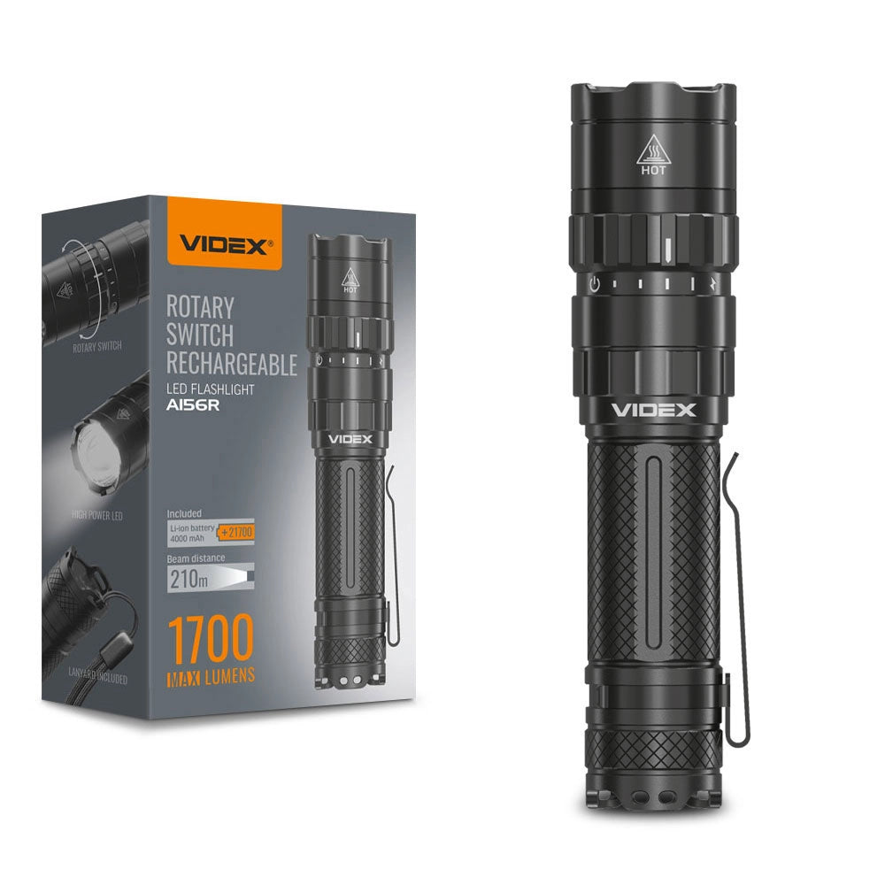 Torcia tattica Videx VLF-A156R 1700lm 210m IP68 USB-C