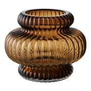 Vaso Decorativo HN3, Marrone, Vetro, 20x20x16 cm