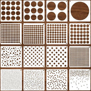 16 set di stencil circolari arte geometrica stencil misto riutilizzabile per pittura stencil a strisce per cartoncino fai da te album carta stoffa
