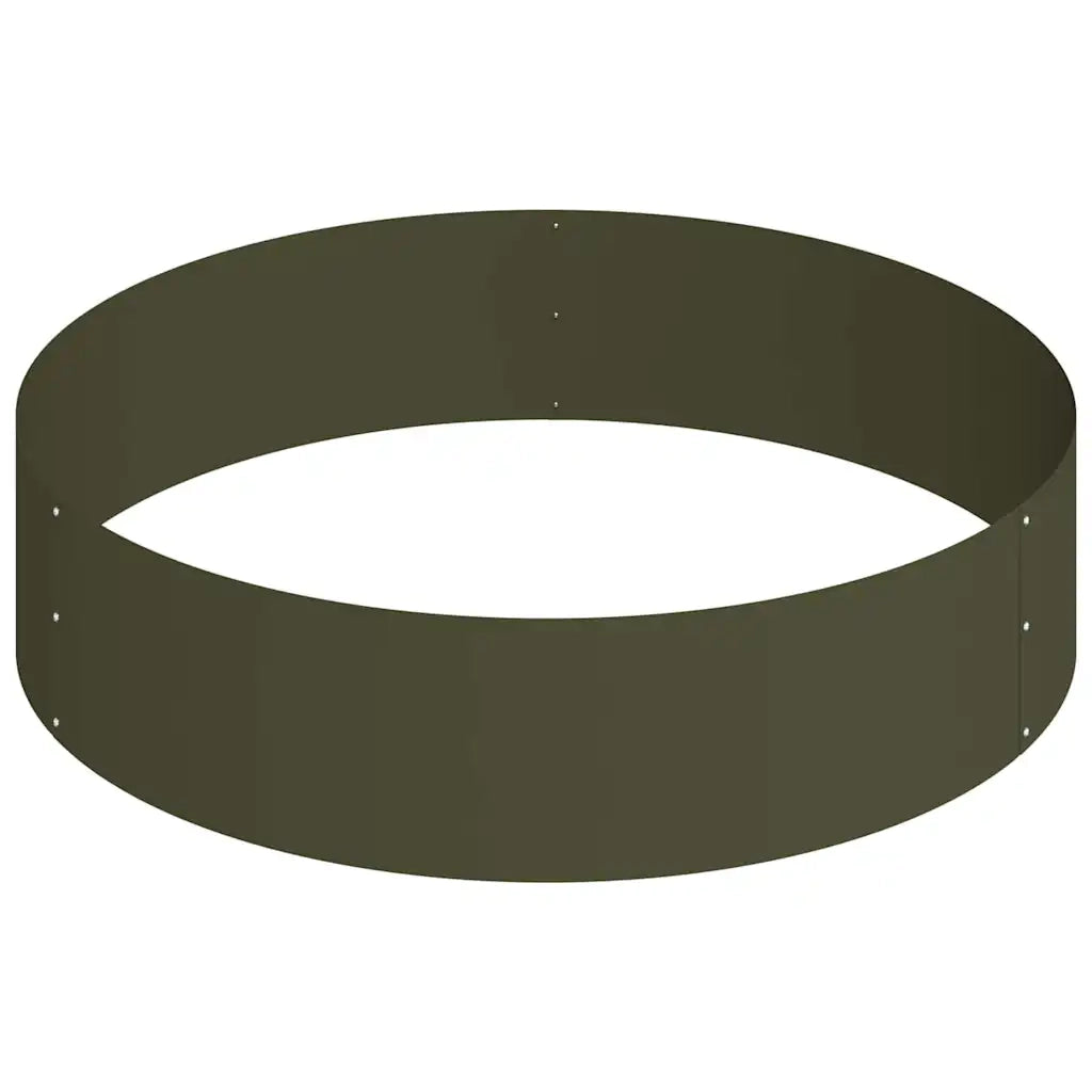 Vaso da giardino-Fioriera Esterno-Contenitore per Piante Verde oliva 90 x 90 x 20 cm