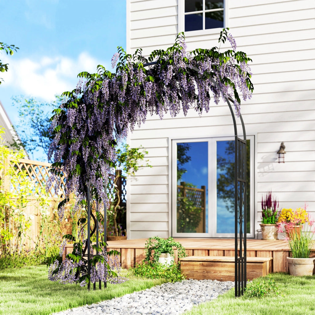 Arco da giardino in acciaio per piante rampicanti ¨C zephmum ¨C 150x40x223 cm nero