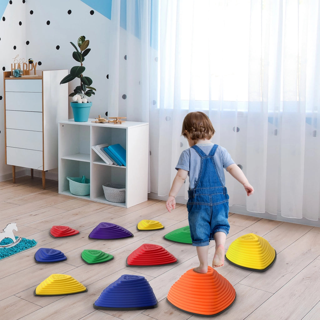 Set 11 Pezzi Trittsteine ¨C zephmum ¨C Antiscivolo, Stapelbar, Multicolore