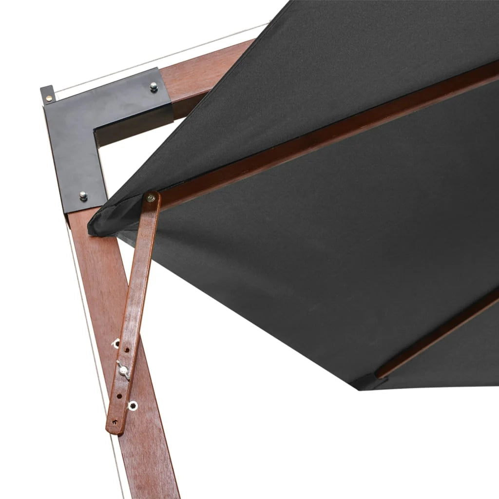 Ombrellone sospeso con palo 3,5 x 2,9 m legno di abete antracite 02_0008705
