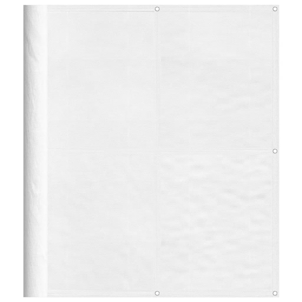 Paravento da Balcone Bianco 120x700 cm 100% Poliestere Oxford 4000102