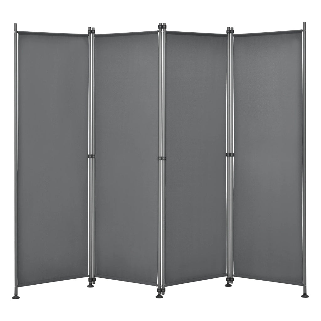Schermo divisorio in poliestere a 4 pannelli 215 x 170 cm grigio ardesia 03_0006552