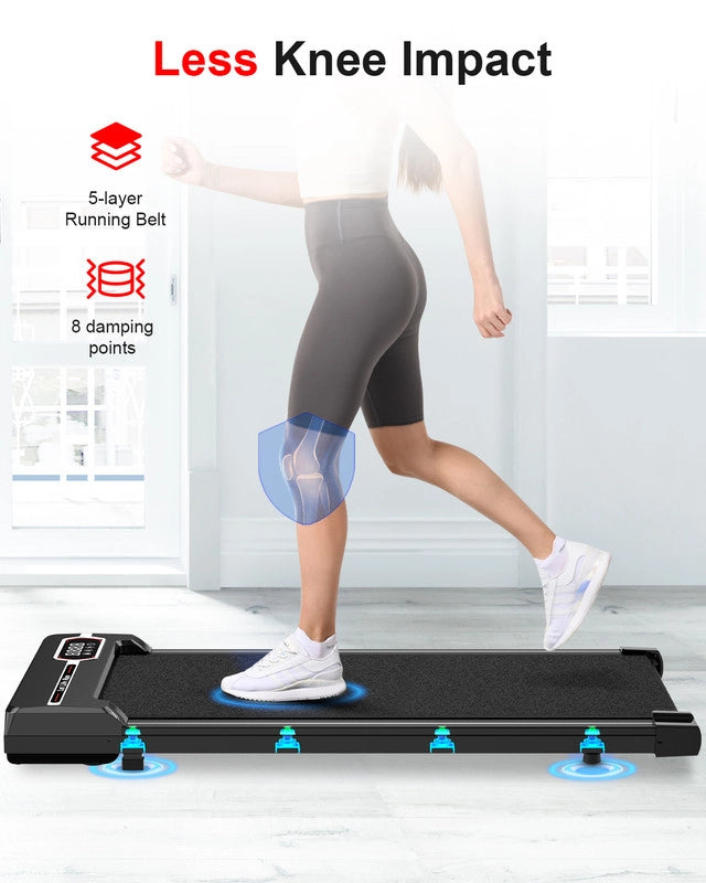 Tapis roulant, Tapis roulant da banco , Velocità regolabile 1-8KM/H, con telecomando e display LED, Tapis roulant domestico