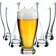 Set di 6 boccali da birra KADAX da 565 ml (0,5 l), in vetro, formato grande, idea regalo.