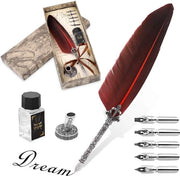 Set di Pennelli a Mano - Veer Unico e Vintage - Ruggine - Set di Inchiostri - Ideale per Carta da Lettere e Regali - 5 Pennelli